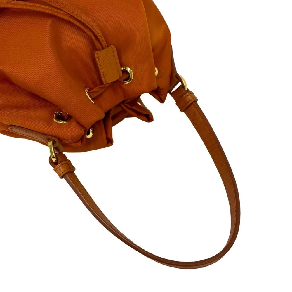 PRADA Orange Leather Saffiano Shoulder Bag - Picture 4 of 10